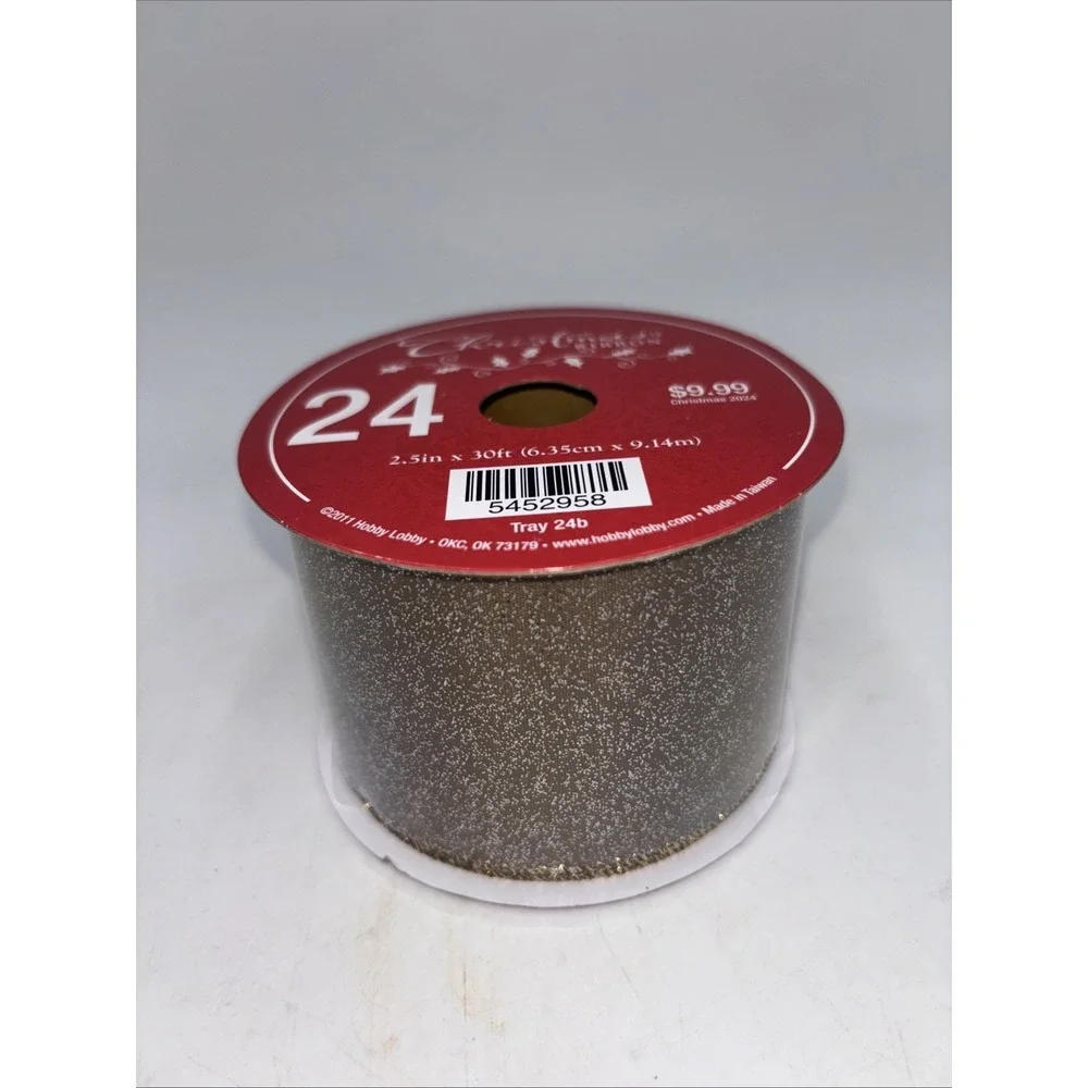 NEW 1 roll wired edge ribbon 2.5